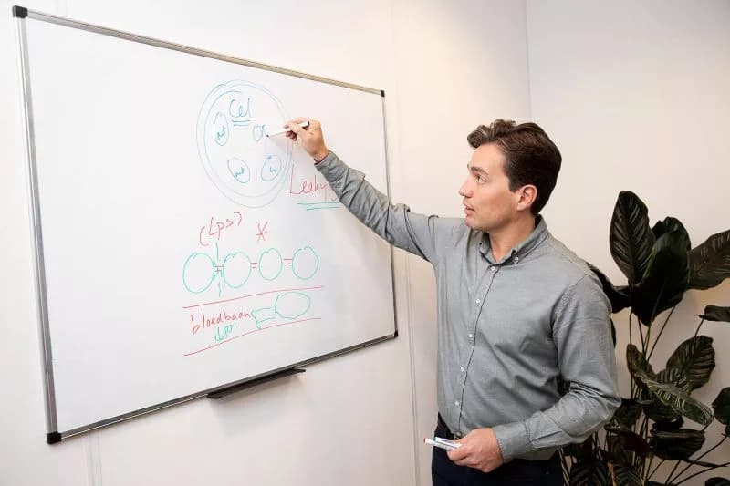 Tim Kors aan whiteboard